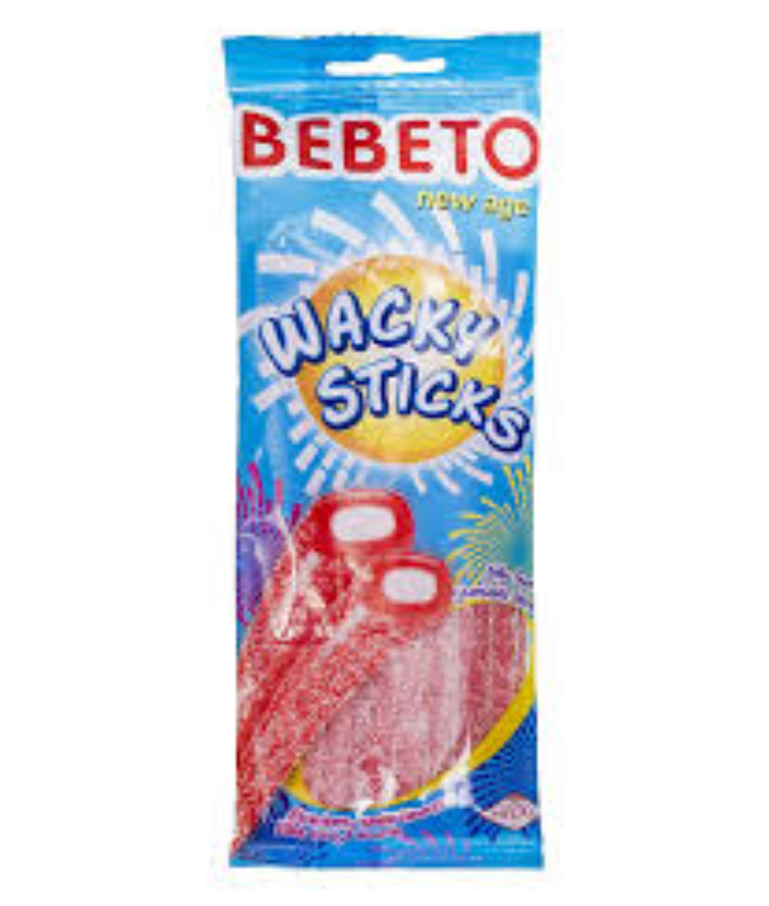 BEBETO WACKY STICKS STRAWBERRY N VANILLA 75G